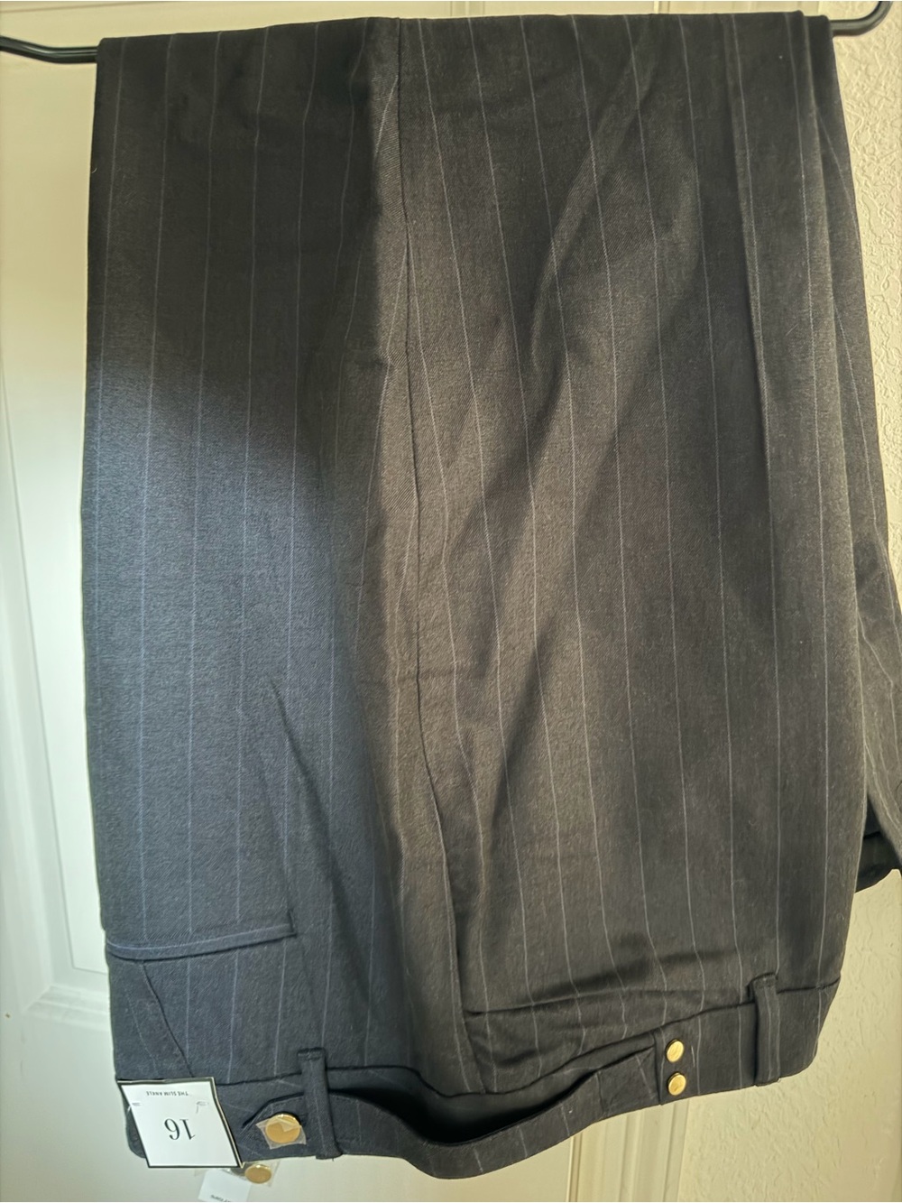 Blue Pinstripe WHBM Dress Pants - Slim Ankle Style